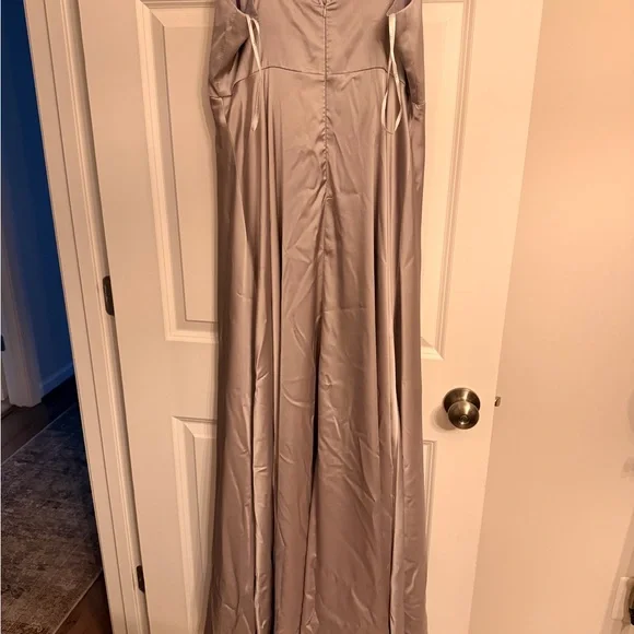Lulu's Silver Maxi Dress - Picture 2 of 7